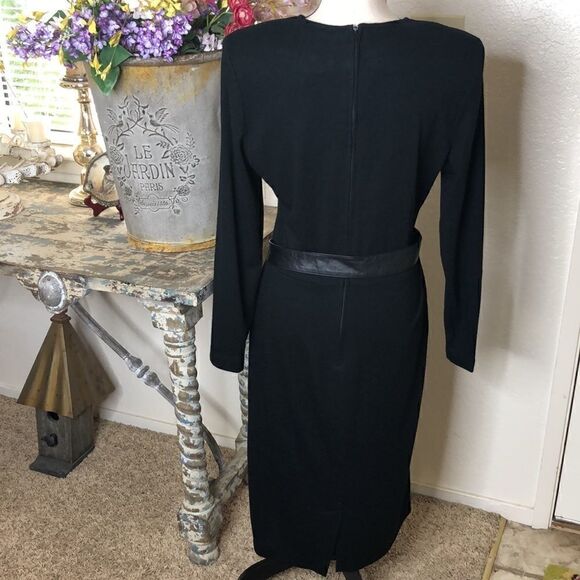 Vintage Samuel Blue Black Knit Dress - Picture 5 of 15